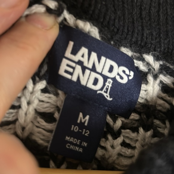 Lands End Fair Isle Cardigan Sweater Medium. Excellent condition. - Picture 4 of 9